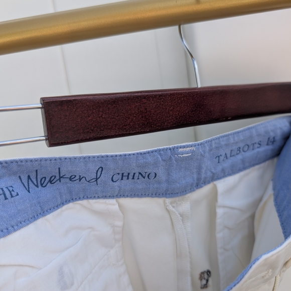 2/$20 Talbots Cream Khaki Pants with Cat Motif - Picture 4 of 7